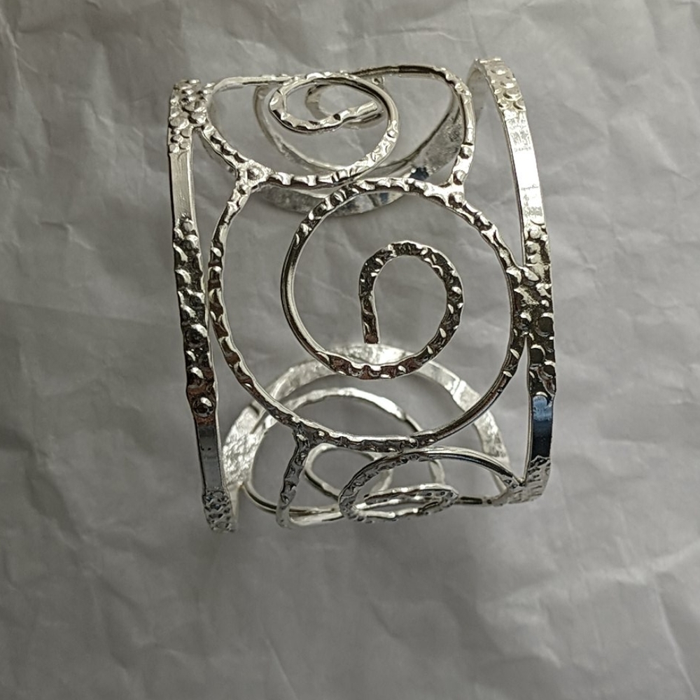 Spiral Silver Bangle